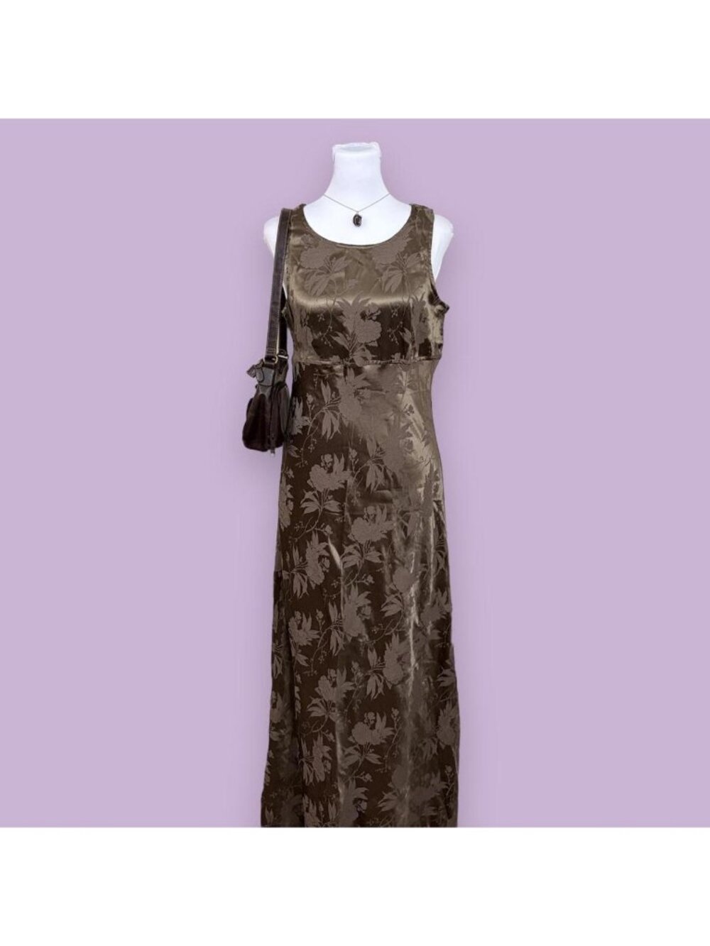 90s floral whimsygoth satin dress